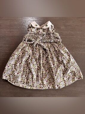 Vintage Girls Dress EPK Green Floral Baby Dress One Piece 23M 2yr